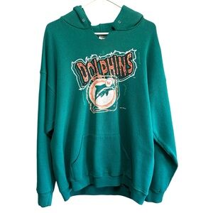 Vintage 1994 Miami Dolphins Hooded Sweatshirt Size XL